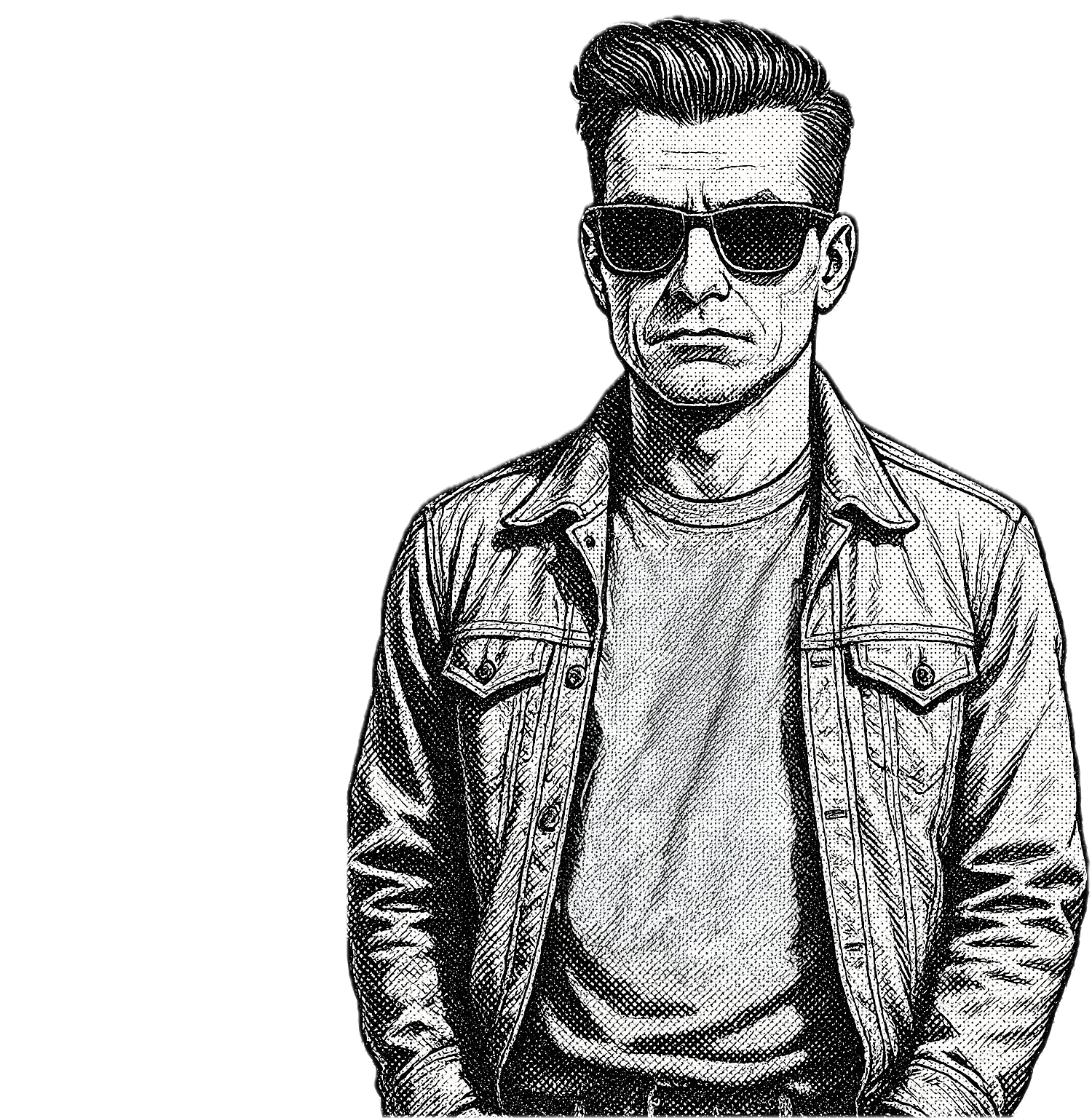 Illustrated portrait of Brent Cohen